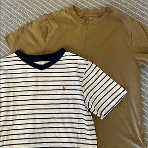 Polo Ralph Lauren Short Sleeve Shirt Size M Boys Lot 2